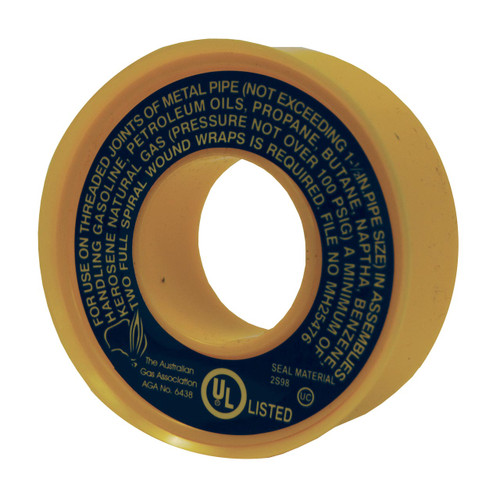 Dixon Yellow PTFE Tape for LP Gas - 1/2 in. x 260 in. Roll