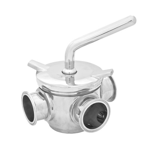 Cipriani Harrison Valves 11 Series 304 Stainless Steel 3-Way Plug Valve w/ Viton Seal