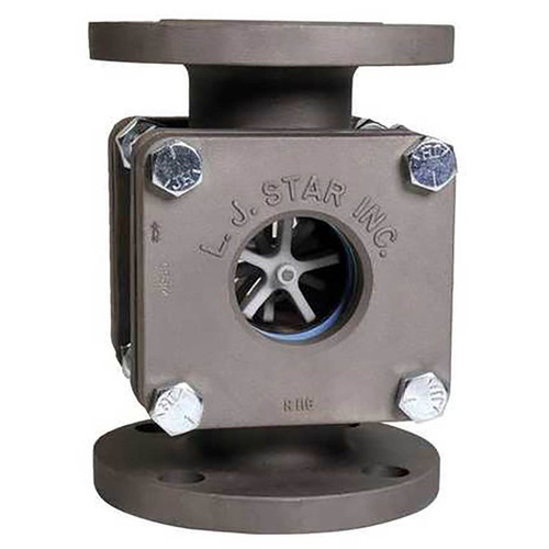 LJ Star Visual Flow Indicators Standard Flanged Models w/Rotator, Stainless Steel