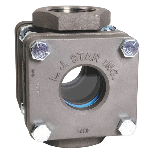 LJ Star Visual Flow Indicators Standard Threaded Models w/Flapper, Stainless Steel