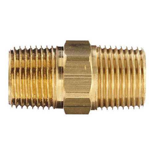 Dixon Brass 1/2 in. MNPT Nipple Fitting, 7/8 in. Hex