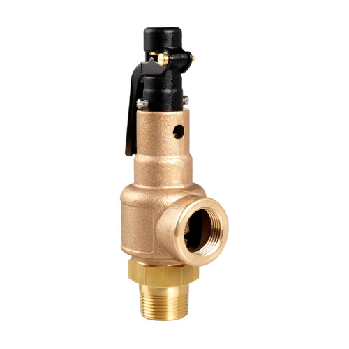 Aquatrol 570 Series 2 1/2 in. MNPT x FNPT Brass Air/Gas Safety Valve, Lift Lever