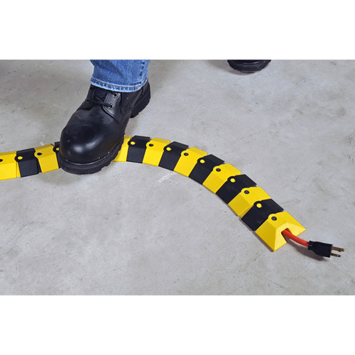 UltraTech 1830 Sidewinder, 33 in. L x 9 3/4 in. W x 1 7/8 in. H Cable Protection System w/Endcaps, Black and Yellow
