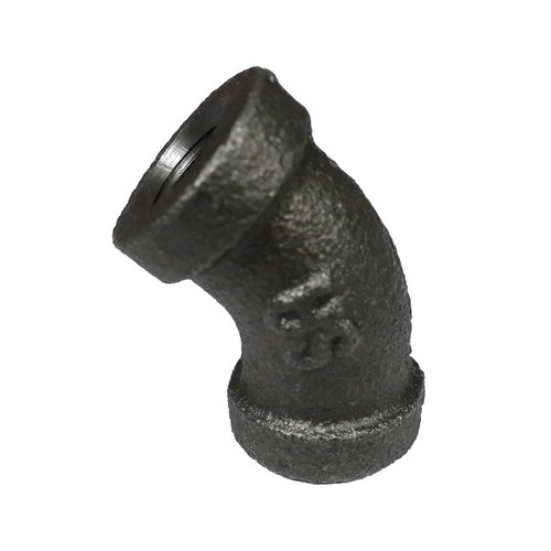 Service Metal Series SB45 Class 150 Black Malleable Iron 3/8 in. 45° Elbows