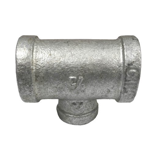 Service Metal Series SGRT Class 150 Galvanized Malleable Iron 1/2 in. x 3/8 in. Reducing Tees