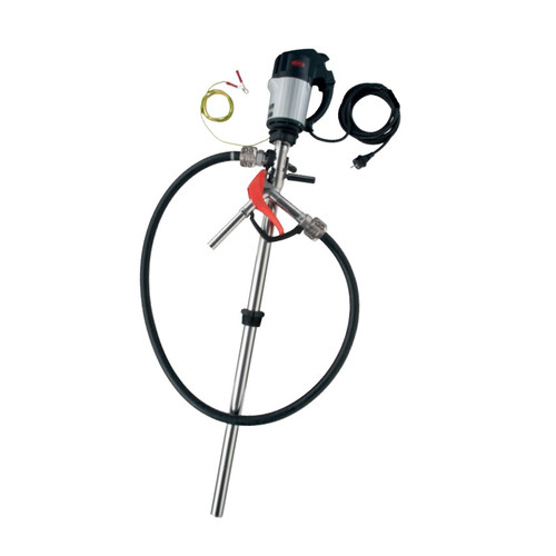 Flux F424 EX S-43/38 Sealless SS Drum Pump Package w/ F460EX Explosion-Proof Electric Motor, Hose & Nozzle