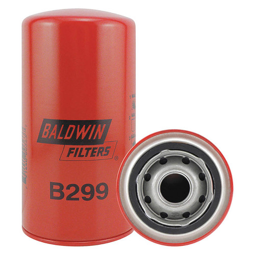 Baldwin Filters B299 High Performance Spin-On Oil Filter, Full-Flow, 1 in. Thread, 8 Micron, Each