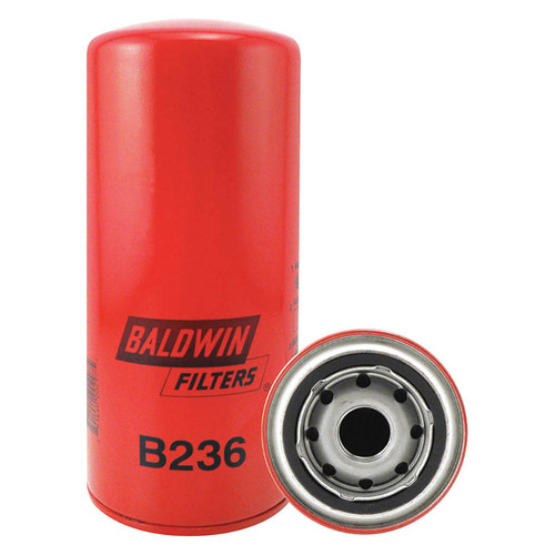 Baldwin Filters B236 Spin-On Oil/Hydraulic Filter, Full-Flow, 1 in. Thread, 8 Micron, Each