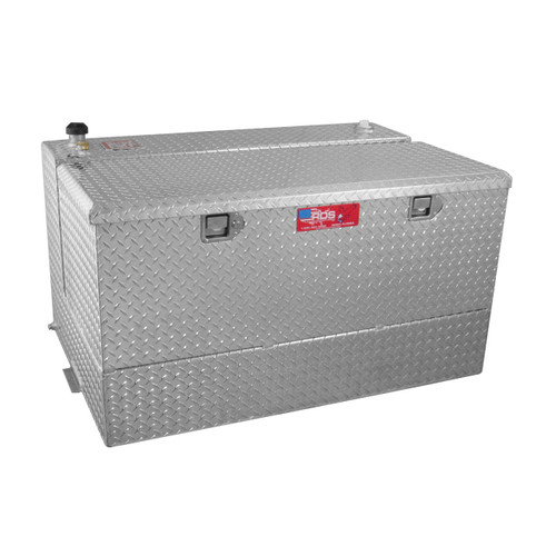 RDS Manufacturing 95 Gallon Aluminum L-Shaped DOT Certified Transfer Tank/Toolbox Combo