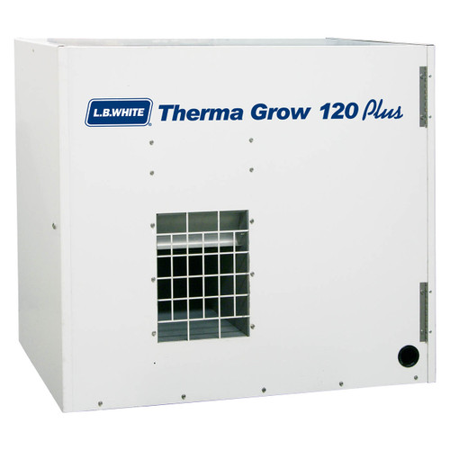 L.B. White Therma Grow 120 Plus Heater, 65K/120K BTU, LP, 1,100 CFM, 115V/60Hz/1 Phase, Tri-shield Box Unit (AG Use Only)