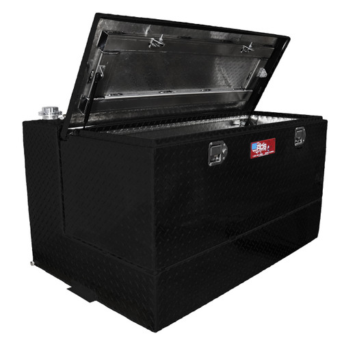 RDS Manufacturing 95 Gallon Powder Coated Aluminum L-Shaped DOT Certified Transfer Tank/Toolbox Combo