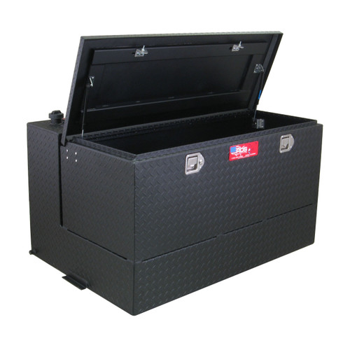 RDS Manufacturing 95 Gallon Powder Coated Aluminum L-Shaped DOT Certified Transfer Tank/Toolbox Combo