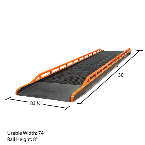 HD Ramps Steel Stationary Dock Ramp-30 ft. L x 6 ft. 11-1/2 in. W, 22 ...