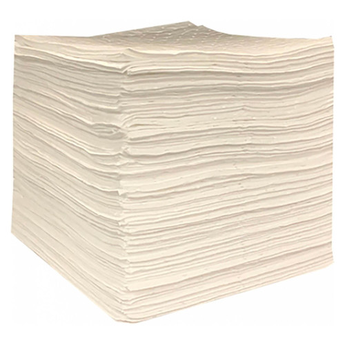 Essentials 15 in. x 18 in. Oil Only Two-Ply SM Medium Weight Sorbent Pads, 100 Count