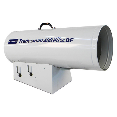 L.B. White Tradesman® 400 Ultra DF Forced Air 400,000 BTU Direct Fired Dual Fuel LP/NG Open Flame Heater