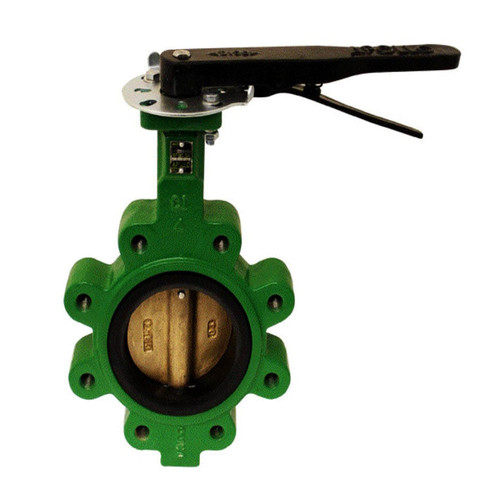 Apollo LC149 Series 4 in. 150# Flange Cast Iron Butterfly Valve, Lug Style w/ 10 Position Handle