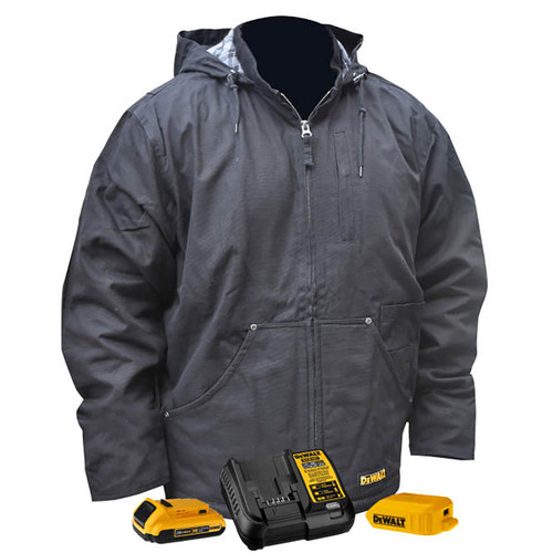Dewalt DCHJ076A Series Heated Heavy Duty Work Jackets w/Battery Kit