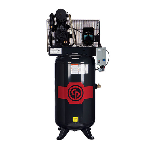 Chicago Pneumatic RCP-7581VS Stationary Two Stage 80 Gallon Air Compressor, 7.5 HP, Vertical, 208-230V 1-Phase