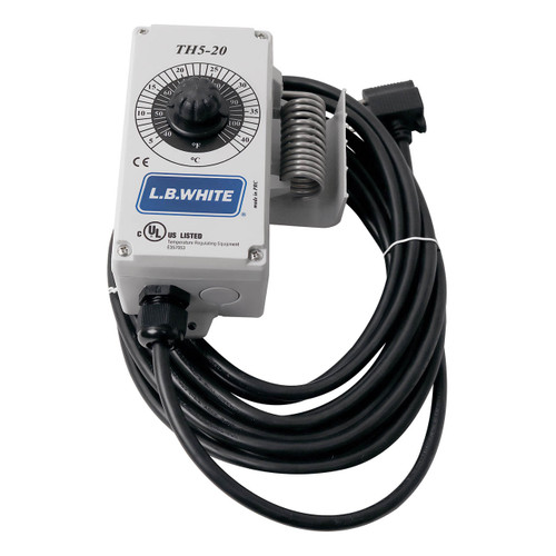 L.B. White NEMA 4X Thermostat w/20 Ft. Cord w/Bypass Plug for Premier 1.0 series 80 & 170