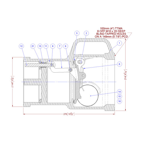 Liquip Replacement Face Gasket for VCF500 Coupler, Item # 21