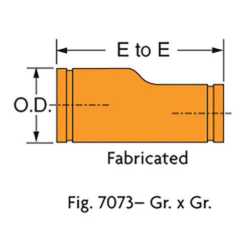 Anvil Gruvlok 4 in. x 3 in. Nominal Size GroovedEnd Eccentric Reducers
