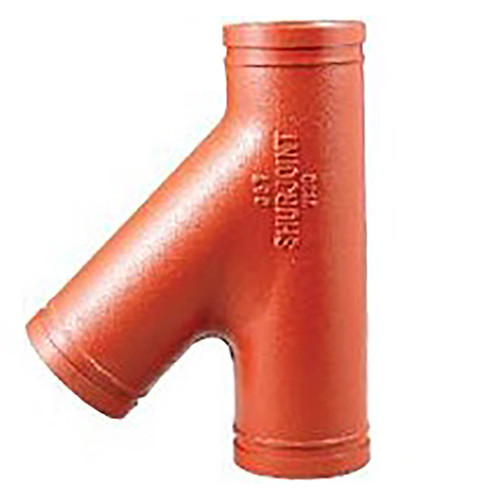 Shurjoint 7130 Grooved 45° Lateral Fitting, Ptd. Orange