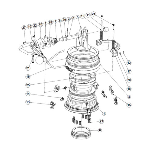 Dixon 5500 Series API Rack Coupler - Locking Handle Kit