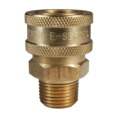 Dixon E-Series Hydraulic Brass Straight Through Interchange Male Coupler