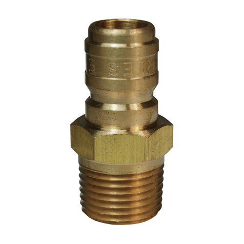 Dixon E-Series Hydraulic Brass Straight Through Interchange Male Plug