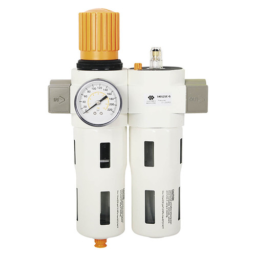 Liquidynamics 3/8 in. Mini FRL Combo Units w/Mini Filter/Regulator/Lubricator w/Gauge