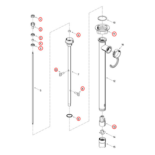 Flux 400 Series F427S3A_S5 27 Pump Maintenance Rebuild Kit