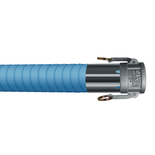 Kuriyama T519OE 2 in. Acid/Chemical & DEF UHMWPE Tube 240 PSI Corrugated Suction and Discharge Hose Assembly w/ Stainless Steel Female Coupler Ends