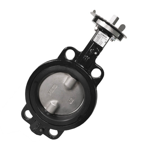 Jomar Valve BFV-Wafer Style Epoxy-Coated Ductile Iron w/SS Disc & Lever Handle, EPDM Seal
