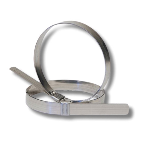 Strapbinder J-Series Preformed Stainless Steel Hose Clamps, 3/4 in. Wide
