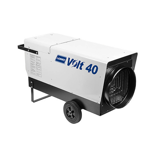 L.B. White Volt™ 40 Forced Air 51,200 to 136,500 BTU 16 to 40 kW Electric Heater w/ Wheels & Thermostat