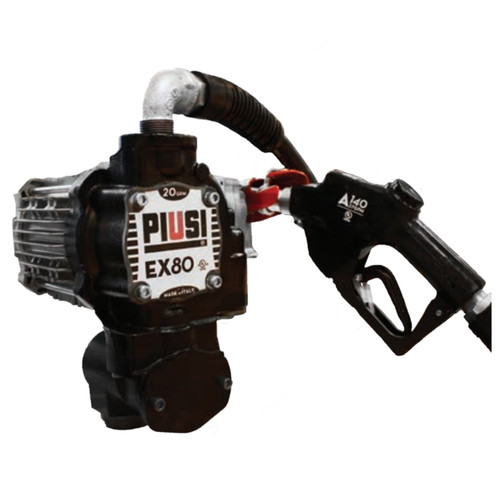 PIUSI F0039141 EX80CD Series Heavy Duty 120V AC Powered Transfer Pump w/ Auto Nozzle - Basic Kit