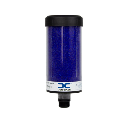 Des-Case DC-VG-4 1 in. Multi-Fit (NPT, BSPT, NPSM) VentGuard Desiccant Series Breather - 2 lbs. Silica Gel