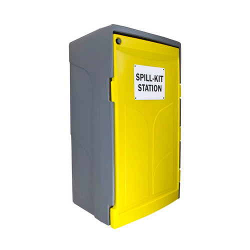 Forte Products Spill Kit Station, Gray Body w/ Yellow Door