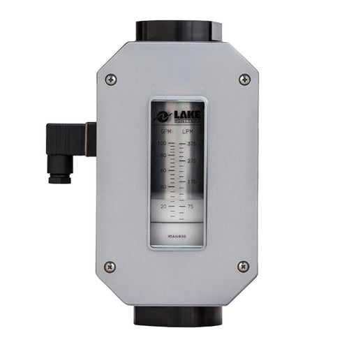 AW-Lake R5A6HY88 1 1/4 in. - 2 in. Port 1 1/2 BSPP Flow Rate Transmitter - Aluminum, 10 to 100 GPM