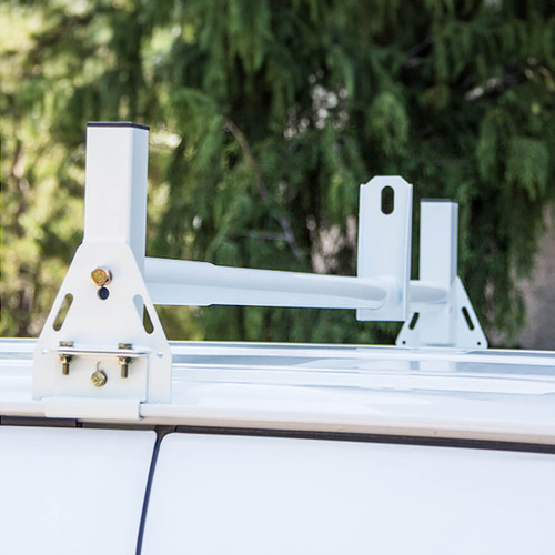 Buyers Products 1501310 White Van Ladder Rack Set, 2 Bars & 2 Clamps ...