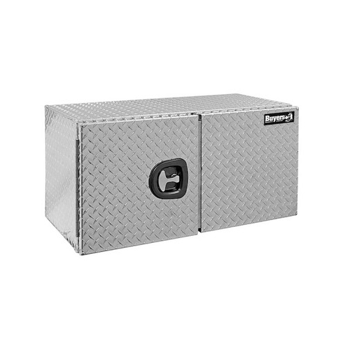 Buyers Products 1705210 48 in. W x 18 in. D x18 in. H Diamond Tread Aluminum Underbody Truck Box, T-Handle