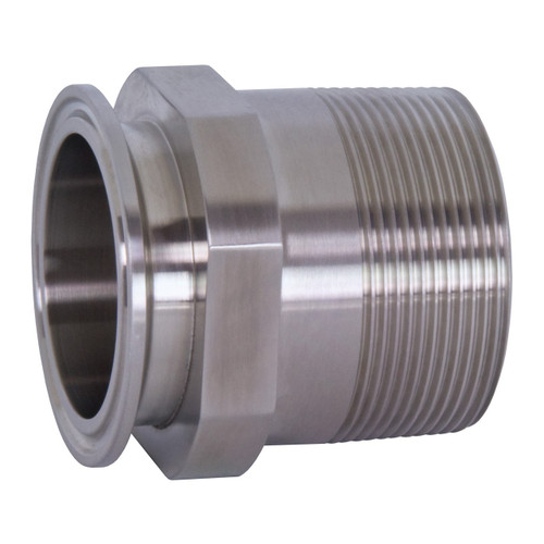 Dixon Sanitary 21MP-R50375 Stainless Steel Clamp x Male NPT Adapter - 1/2 in. - 3/8 in.