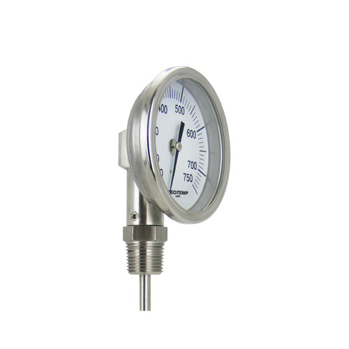 Reotemp Bottom Connect Bimetal Thermometer - 3 in. Dial