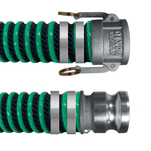 Tudertechnica Spiraltech® Fuel 3 in. Drop Hose Assemblies w/ C x E Quick Couplings