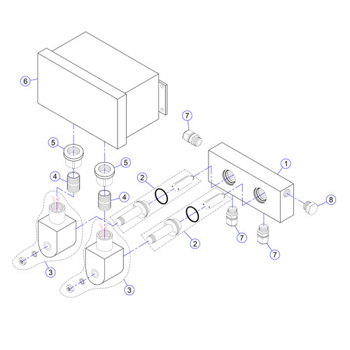 Titan Industries Flush Block 1/2 in. Myers Hub