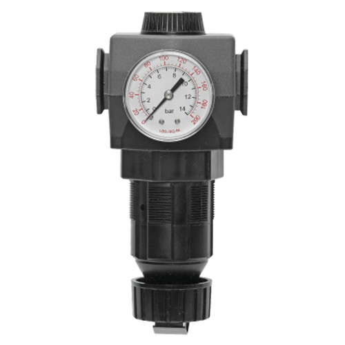 Master Pneumatic R380 Full Size Modular Regulator 3/4 in. NPTF, 0-200 PSI Gauge