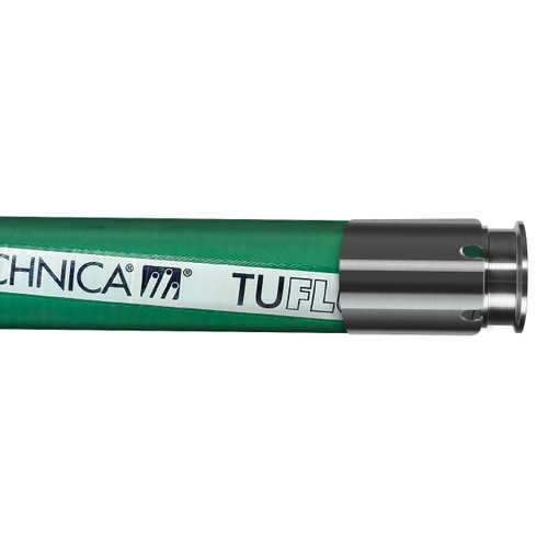 Tudertechnica Tufluor® Evolution 1/2 in. 150 PSI PTFE Chemical Suction & Delivery Hose Assemblies w/ 1 in. Tri-Clamp Ends