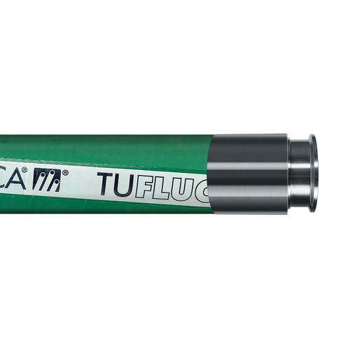 Tudertechnica Tufluor® Evolution 2 in. 150 PSI PTFE Chemical Suction & Delivery Hose Assemblies w/ 3A Tri-Clamp Ends