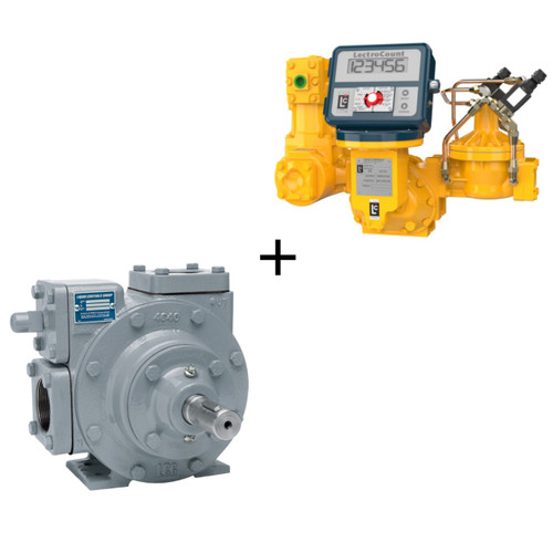 Corken PT Series PT25 2 in. NPT Cast Iron Sliding Vane Pump w/ Liquid Controls M-7 Class 1 Meter and Electronic Register w/ Preset Valve, Strainer & Air Eliminator