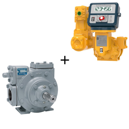 Corken PT Series PT25 2 in. NPT Cast Iron Sliding Vane Pump w/ Liquid Controls M-7 Class 1 Meter and Electronic Register w/ Strainer & Air Eliminator